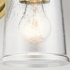 KL-WAVERLY1-NBR Waverly 1 Light Wall Light Natural Brass
