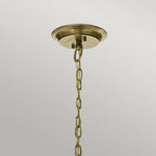 KL-WAVERLY3-NBR Waverly 3 Light Chandelier Natural Brass