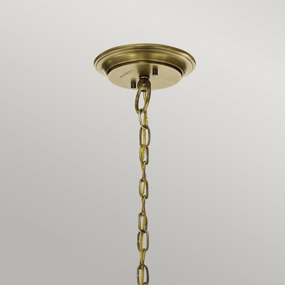 KL-WAVERLY3-NBR Waverly 3 Light Chandelier Natural Brass