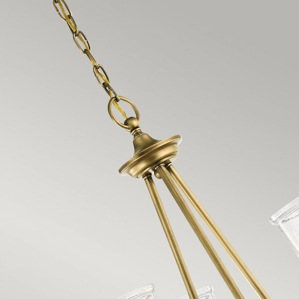 KL-WAVERLY3-NBR Waverly 3 Light Chandelier Natural Brass