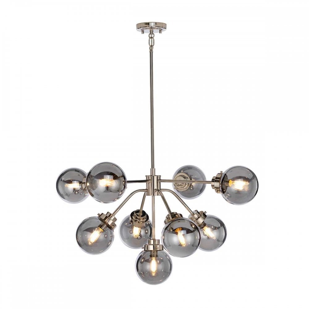 KULA9 Kula 9 Light Chandelier Polished Nickel