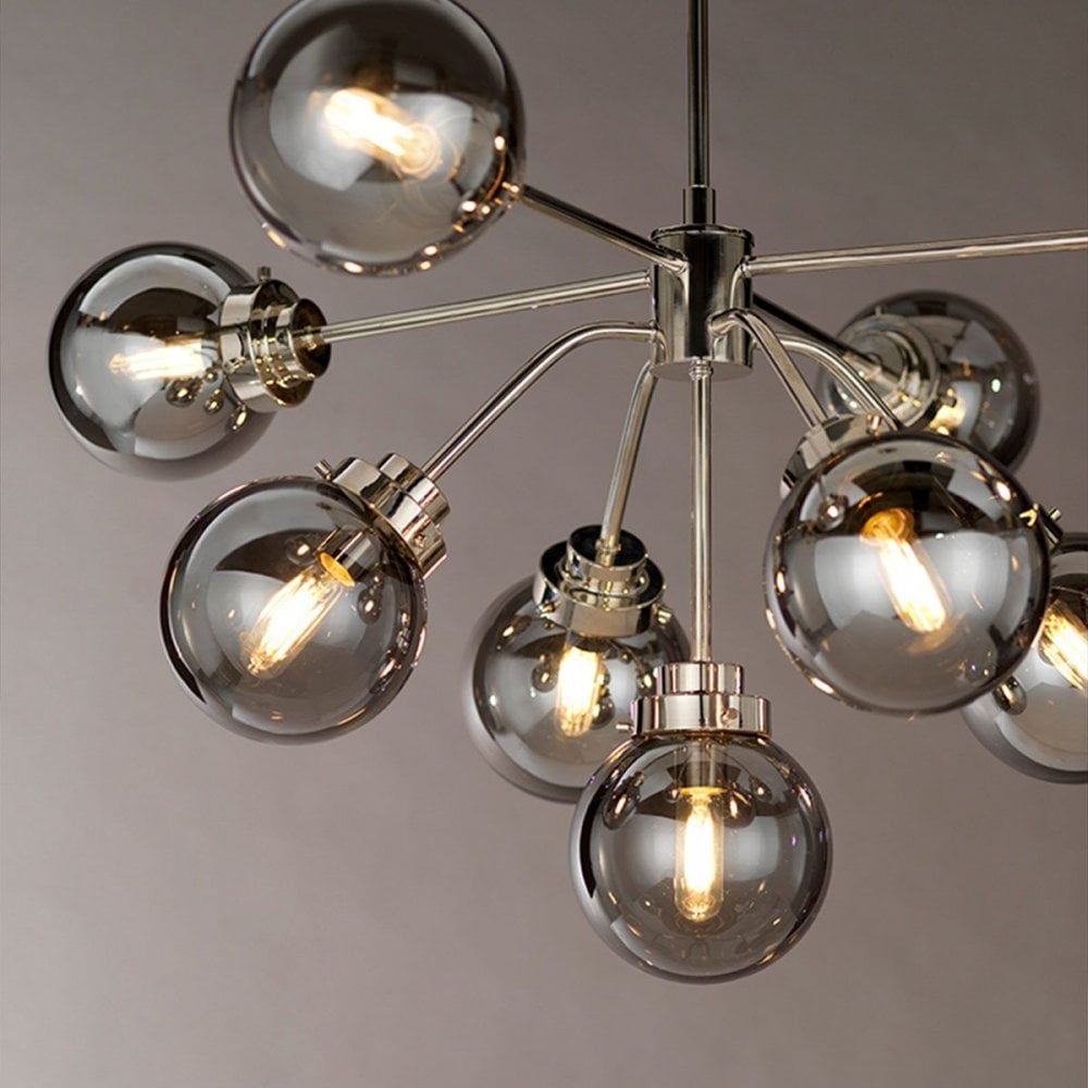 KULA9 Kula 9 Light Chandelier Polished Nickel