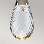 LENA-TL-L-SMOKE-OWSS Lena 2 Light Large Smoke Table Lamp with Off-white Shade Smoke-tinted Glass / Off-White Shade
