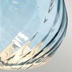 LENA-TL-S-BLUE Lena 2 Light Small Blue Table Lamp Blue-tinted Glass / Duck Egg Blue Shade