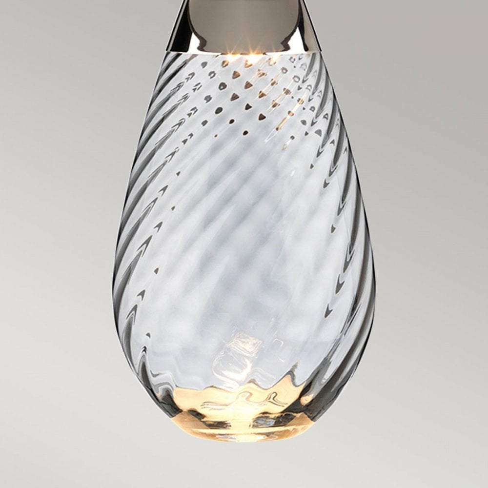 LENA-TL-S-BLUE-OWSS Lena 2 Light Small Blue Table Lamp with Off-white Shade Blue-tinted Glass / Off-White Shade