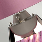 LENA-TL-S-PLUM Lena 2 Light Small Plum Table Lamp Plum-tinted Glass / Heather Shade