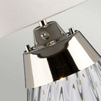 LENA-TL-S-SMOKE-OWSS Lena 2 Light Small Smoke Table Lamp with Off-white Shade Smoke-tinted Glass / Off-White Shade