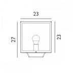 LOFOTEN3-BLK Lofoten 1 Light Pedestal Black