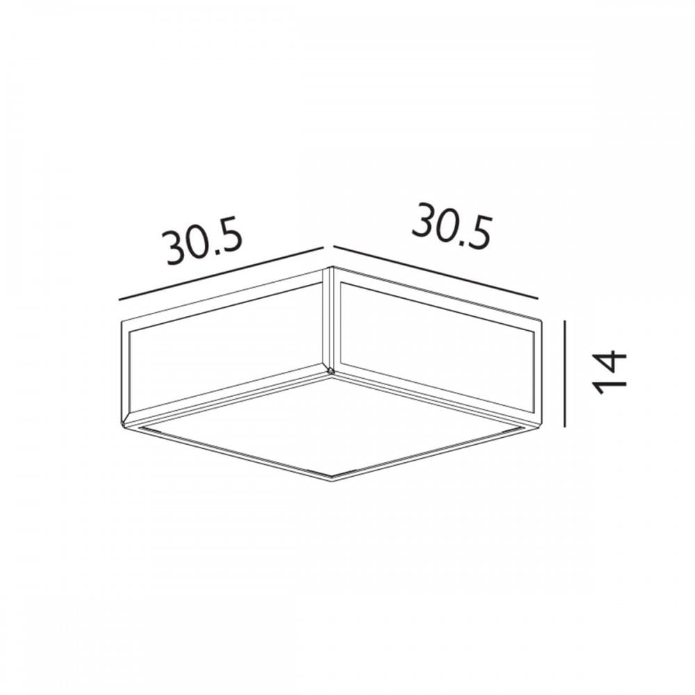 LOFOTEN-F2-BLK Lofoten 2 Light Flush - Flat Black