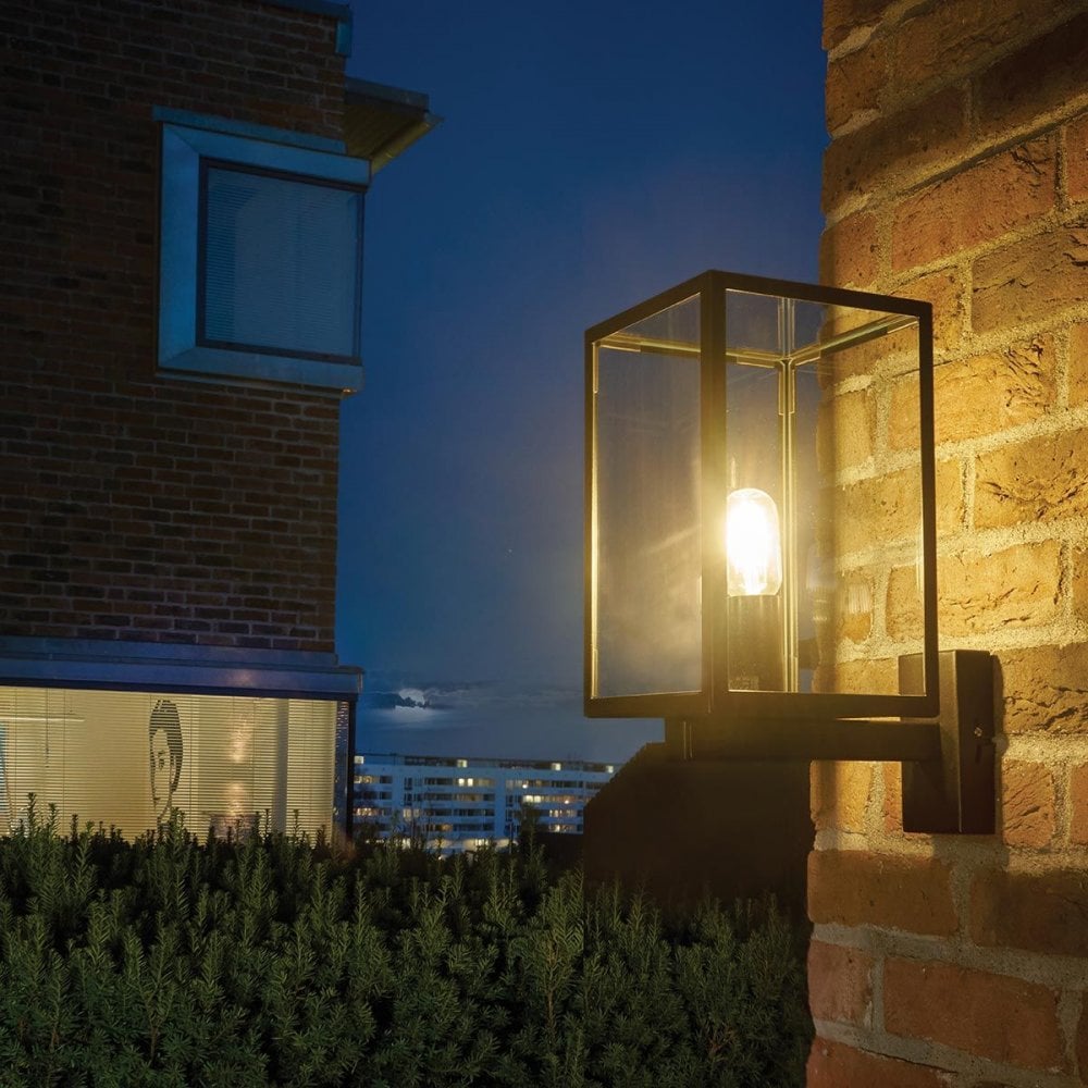LOFOTEN-WALL-BLK Lofoten 1 Light Wall Light with Arm Black