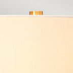 LUGA-TL-SMOKE Luga Table Lamp - Smoke Metalwork Aged Brass - Glassware Smoke - Wood Dark Stained