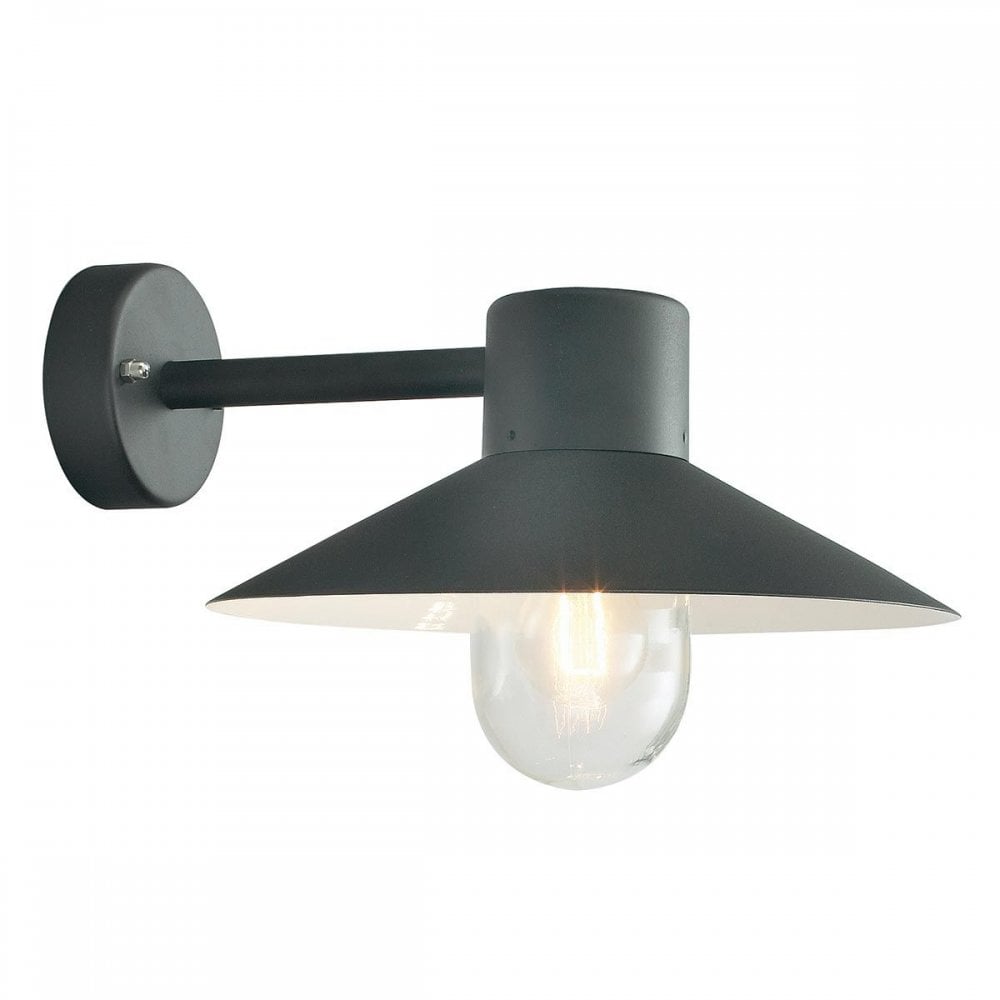 LUND-BLACK-C Lund 1 Light Wall Lantern - Black