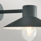 LUND-BLACK-C Lund 1 Light Wall Lantern - Black