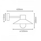 LUND-GAL-C Lund 1 Light Wall Lantern - Galvanised