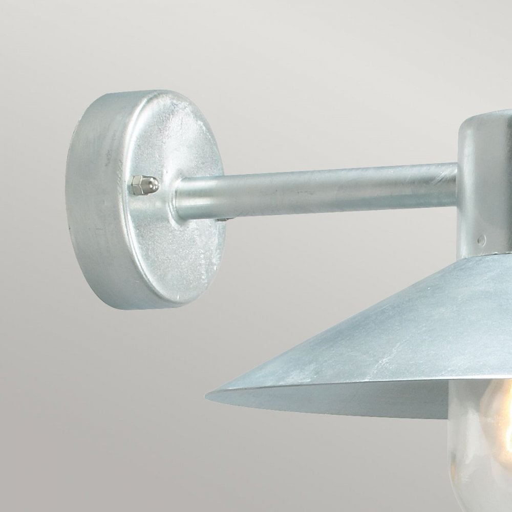 LUND-GAL-C Lund 1 Light Wall Lantern - Galvanised