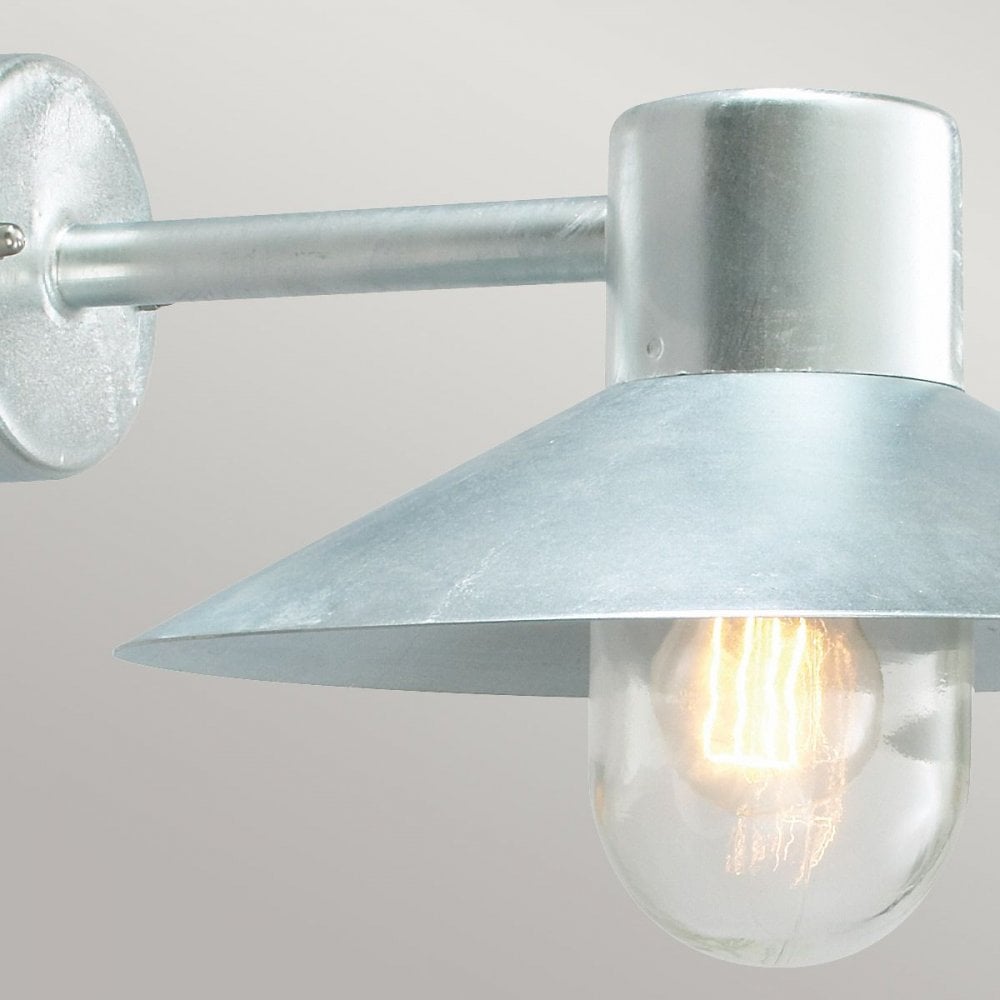 LUND-GAL-C Lund 1 Light Wall Lantern - Galvanised