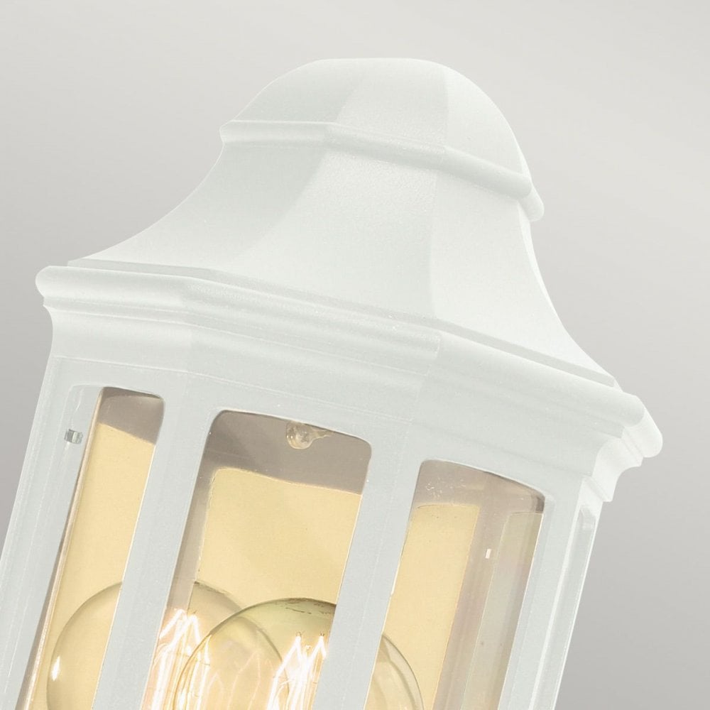 M8-2-MINI-WHITE Malaga Mini 1 Light Mini Wall Lantern - White