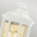 M8-2-MINI-WHITE Malaga Mini 1 Light Mini Wall Lantern - White
