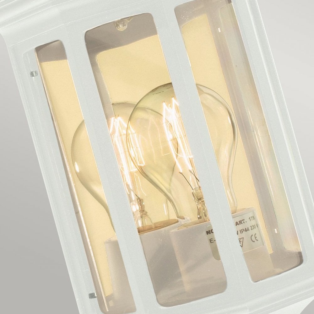 M8-2-MINI-WHITE Malaga Mini 1 Light Mini Wall Lantern - White