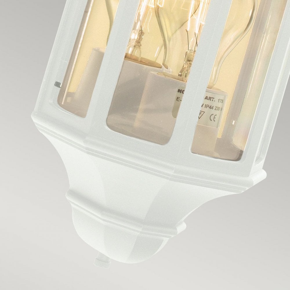 M8-2-MINI-WHITE Malaga Mini 1 Light Mini Wall Lantern - White