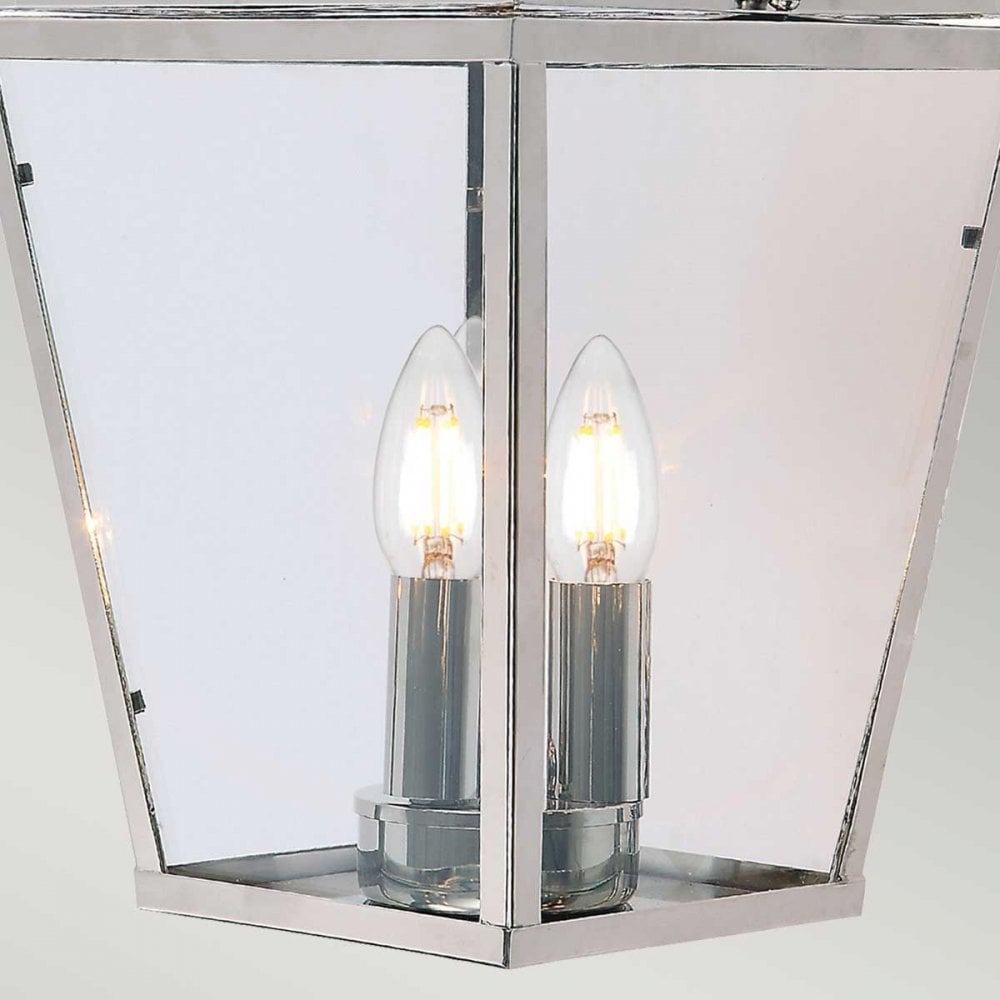 MANSION-HOUSE8-PN Mansion House 3 Light Chain Lantern Polished Nickel