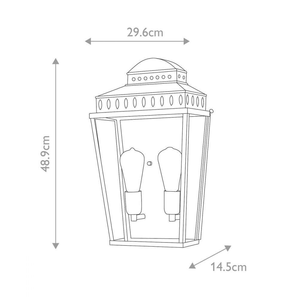 MANSION-HOUSE-L-BR Mansion House 1 Light Large Wall Lantern Aged Brass