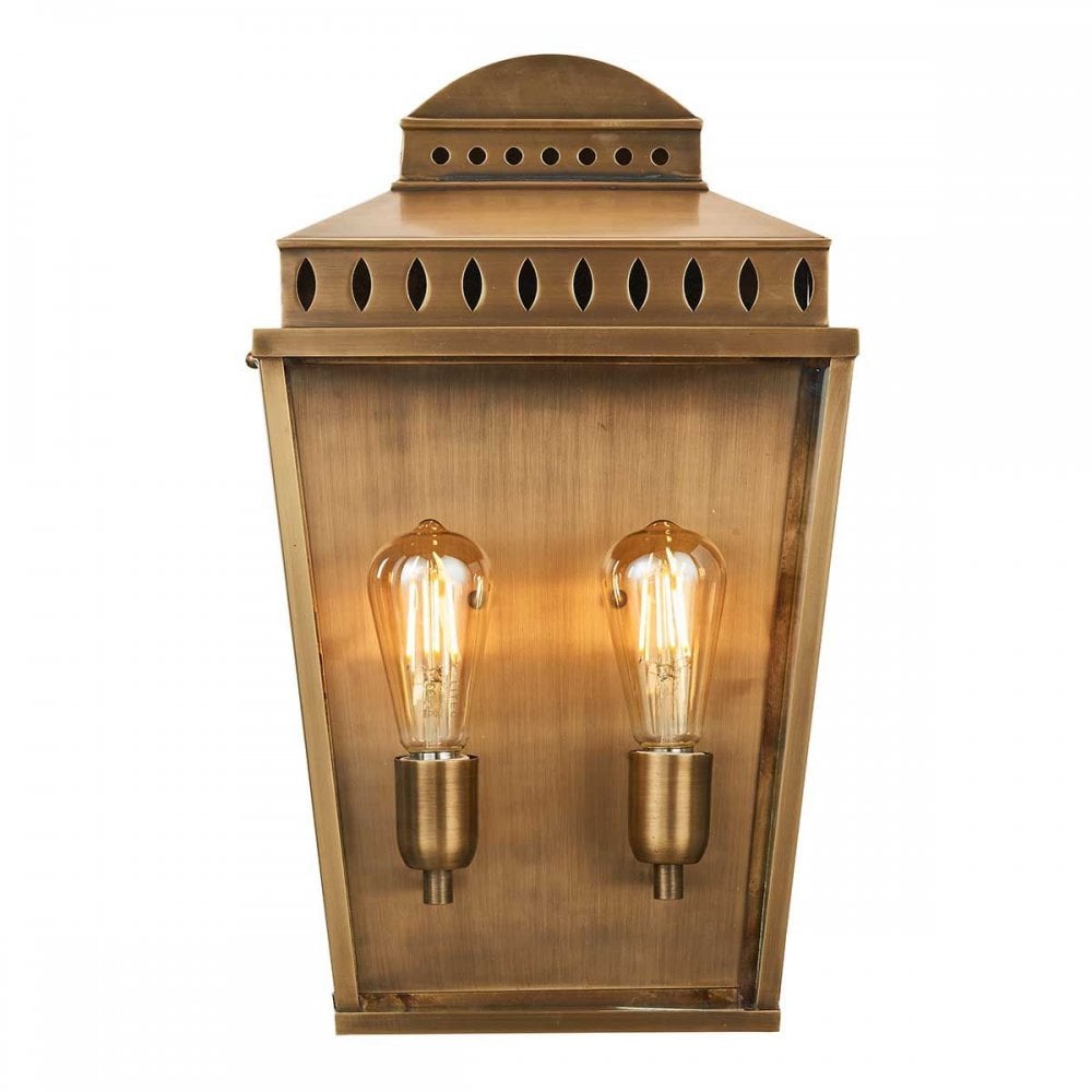 MANSION-HOUSE-L-BR Mansion House 1 Light Large Wall Lantern Aged Brass