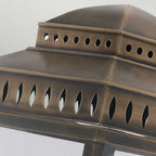 MANSION-HOUSE-WB1-BR Mansion House 3 Light Wall Lantern Aged Brass