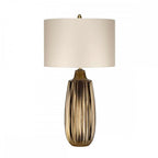 NEWHAM-TL-L Newham 1 Light Large Table Lamp Bronze Ceramic / Pearl shade