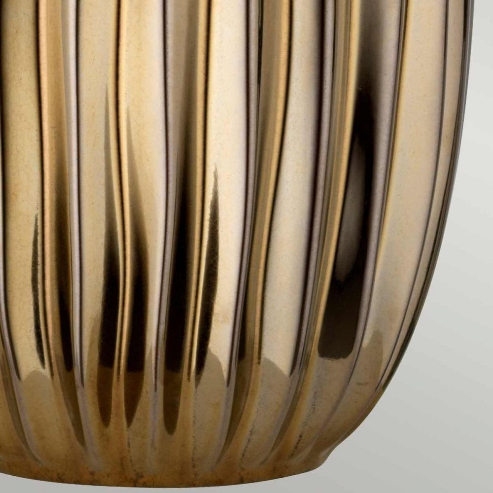 NEWHAM-TL-L Newham 1 Light Large Table Lamp Bronze Ceramic / Pearl shade
