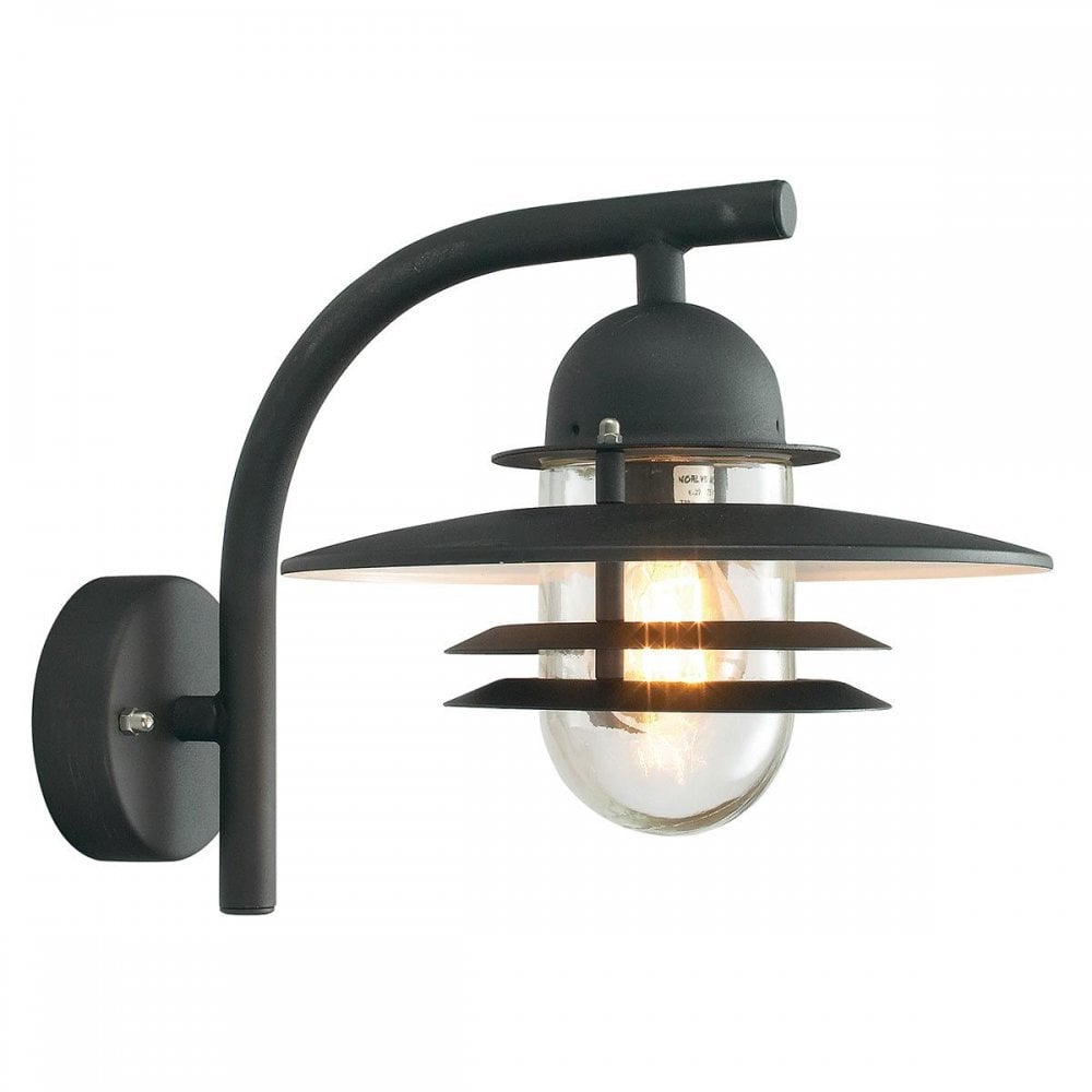 OS2-BLACK-C Oslo 1 Light Wall Lantern - Black