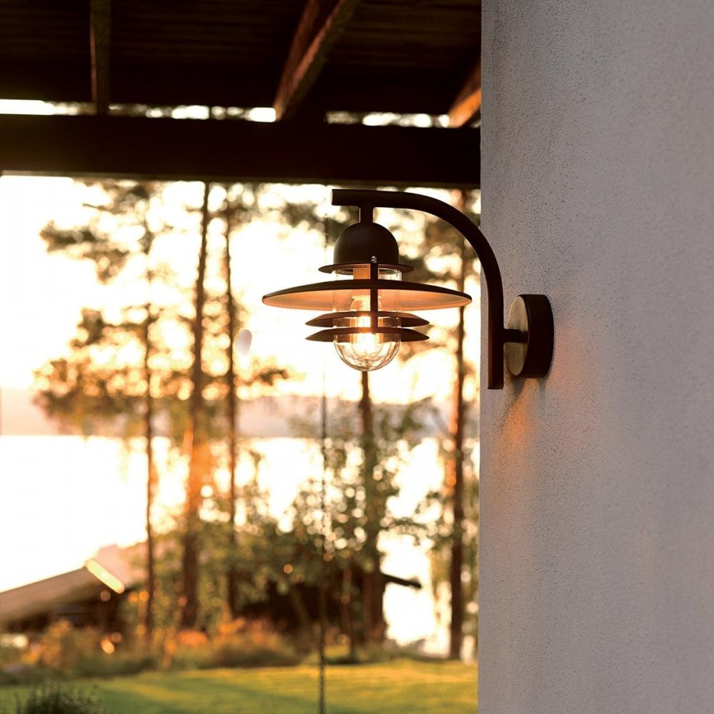 OS2-BLACK-C Oslo 1 Light Wall Lantern - Black