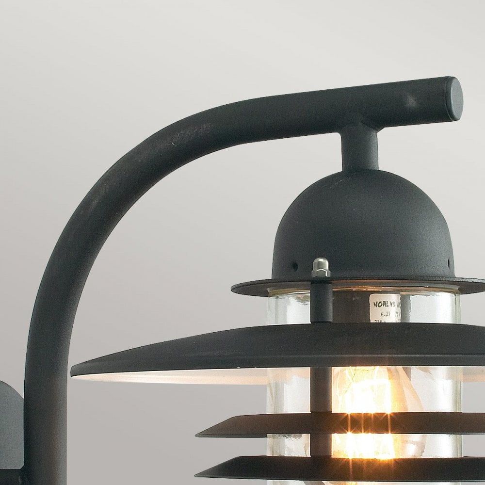 OS2-BLACK-C Oslo 1 Light Wall Lantern - Black