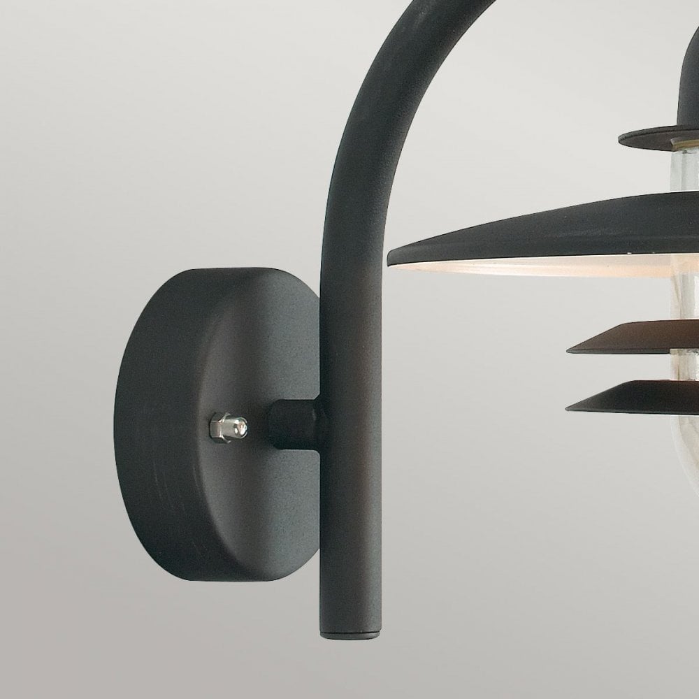 OS2-BLACK-C Oslo 1 Light Wall Lantern - Black
