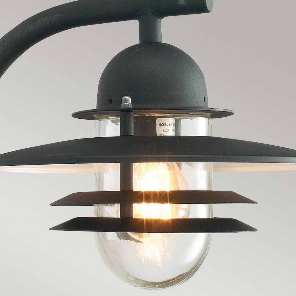 OS2-BLACK-C Oslo 1 Light Wall Lantern - Black