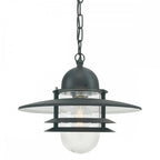 OS8-BLACK-C Oslo 1 Light Chain Lantern - Black