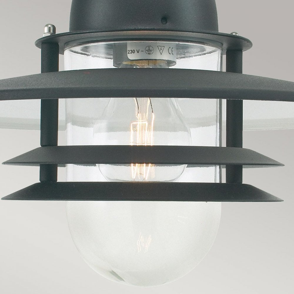 OS8-BLACK-C Oslo 1 Light Chain Lantern - Black