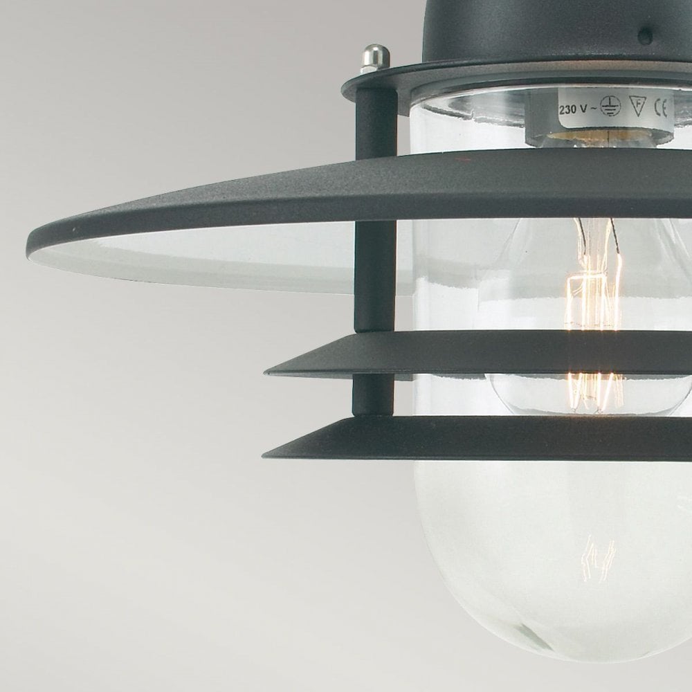 OS8-BLACK-C Oslo 1 Light Chain Lantern - Black