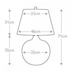 OTTOMAN-TL-IV Ottoman 1 Light Table Lamp - Ivory shade Bronze Metalic, Ivory Shade