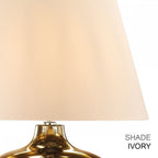 OTTOMAN-TL-IV Ottoman 1 Light Table Lamp - Ivory shade Bronze Metalic, Ivory Shade