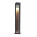 PARKSTONE-BOL-A Parkstone Large LED Bollard Basalt Stone with Stainless Steel