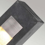 PARKSTONE-BOL-A Parkstone Large LED Bollard Basalt Stone with Stainless Steel