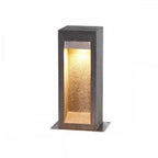 PARKSTONE-BOL-B Parkstone Medium LED Bollard Basalt Stone with Stainless Steel