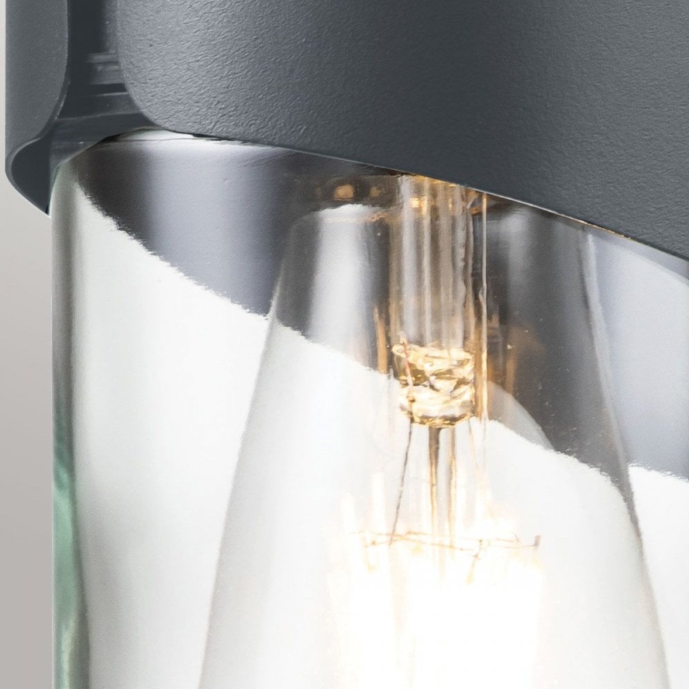 PORTO Porto 1 Light Wall Lantern Grey