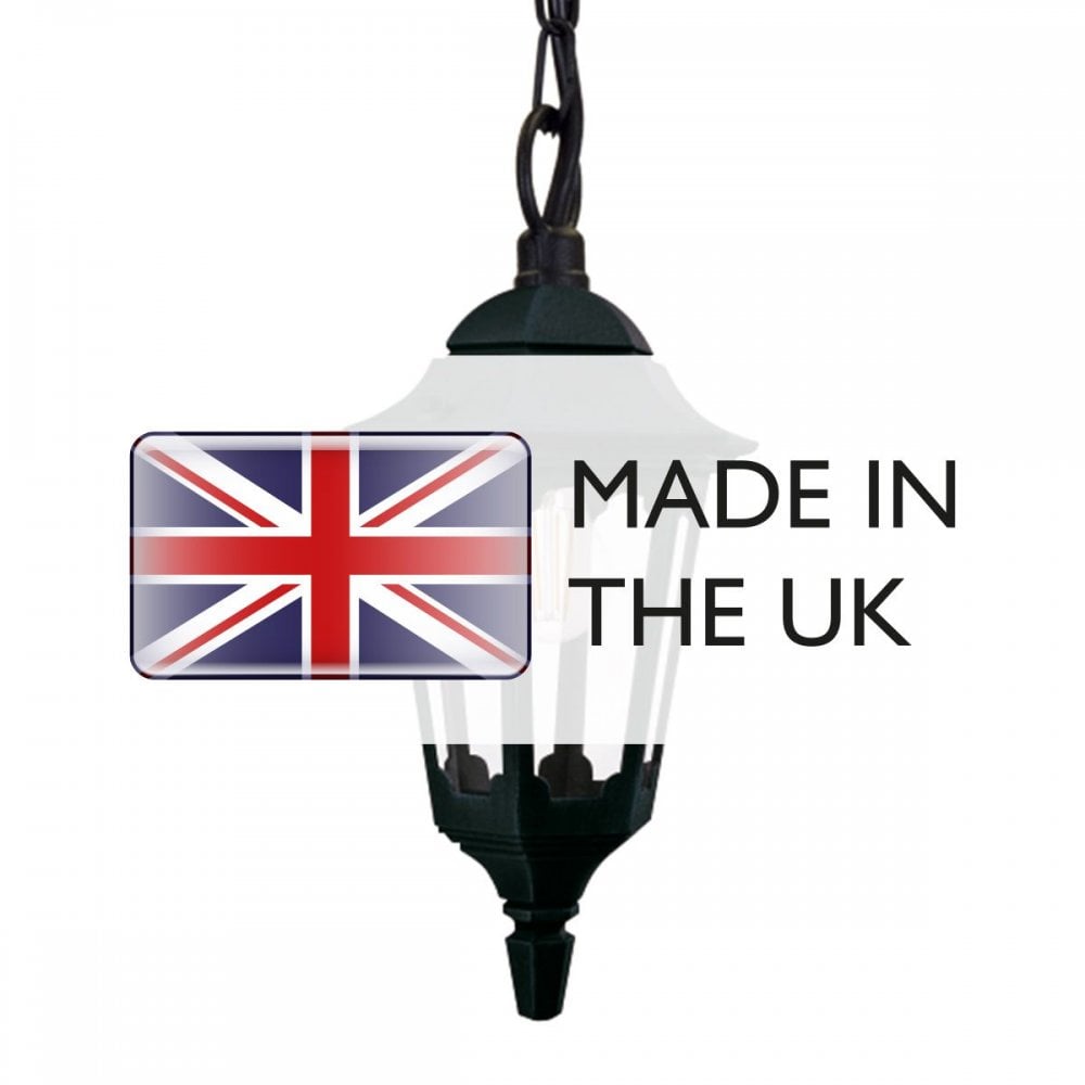 PR9-BLACK Parish 1 Light Chain Lantern Black