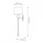 QZ-BARBOUR1-PN Barbour 1 Light Wall Light Polished Nickel