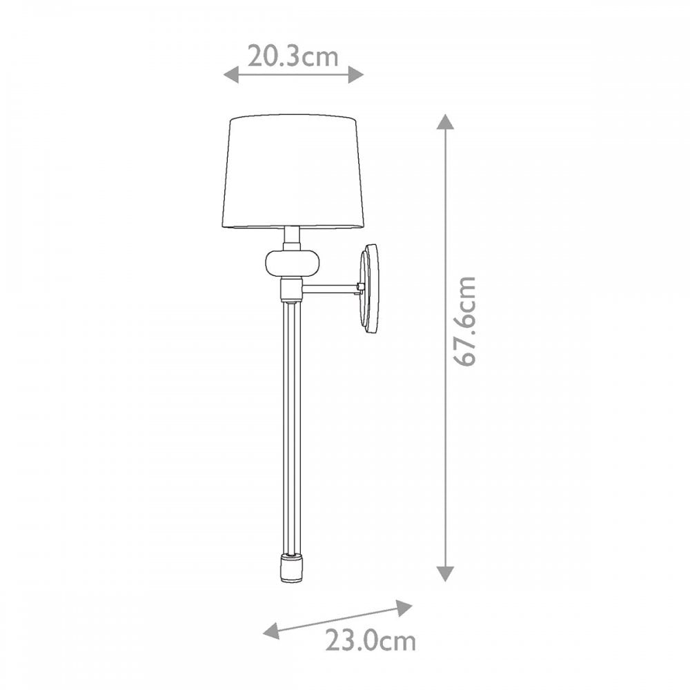 QZ-BARBOUR1-PN Barbour 1 Light Wall Light Polished Nickel