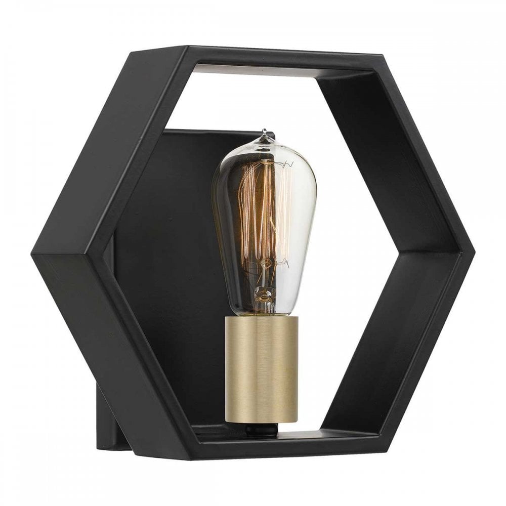 QZ-BISMARCK1-EK Bismarck 1 Light Wall Light Earth Black