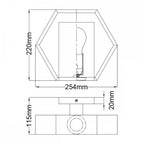 QZ-BISMARCK1-EK Bismarck 1 Light Wall Light Earth Black