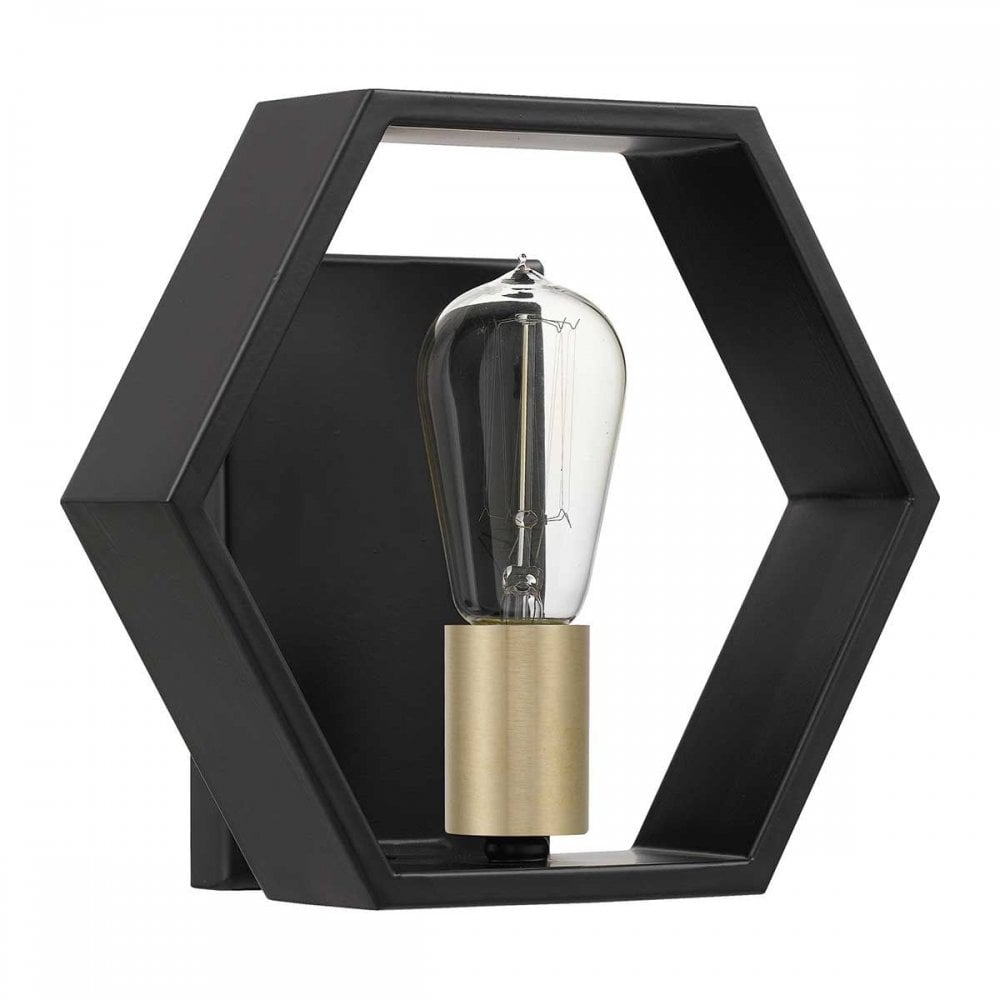 QZ-BISMARCK1-EK Bismarck 1 Light Wall Light Earth Black